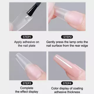 ขบวน 300 ชิ้น/ถุงเล็บปลอมเคล็ดลับ Matte Coverage โปร่งใสเล็บปลอมเคล็ดลับเล็บเจล Extension Diy ฝึกเครื่องมือ TH