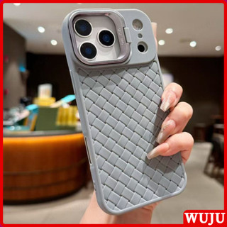 WUJU พรีเมี่ยมทอ Texture Case ใช้งานร่วมกับ IPhone 17 16 15 14 13 12 11 Pro Max, ที่ได้รับการปรับปรุง Anti-Slip Grip, Shock-Absorbing TPU กันชน