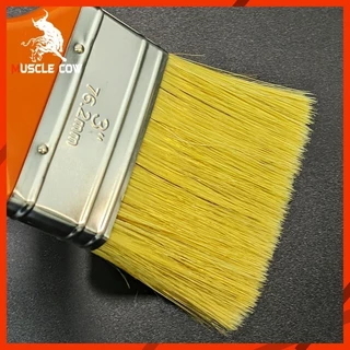 MUSCLE COW แปรงทาสีขนสัตว์แท้ 1-4" ด้ามทน ขนแปรงหนา ทาสีเรียบ ทนทาน สำหรับงานทาสี ตกแต่ง