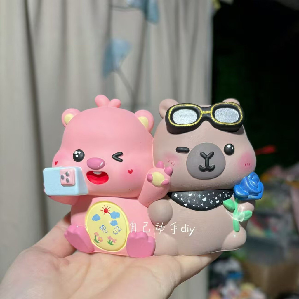 Kapibara Aromatherapy พลาสเตอร์ตุ๊กตา DIY Graffiti เครื่องประดับตุ๊กตาน่ารักเครื่องประดับขนาดเล็กแฟน