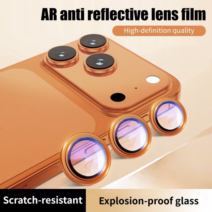 1 ชิ้น ฟิล์มเลนส์กล้อง ฟิล์มกล้องไอโฟน iPhone 17 16 15 14 13 12 Pro Max Plus ฟิล์มติดกล้องหลังไอโฟน