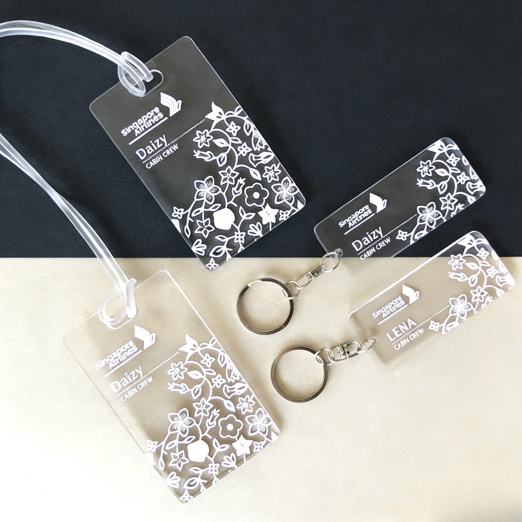 พวงกุญแจ Singapore Airlines Custom Name Suitcase Hanger Bagtag ป้ายห้อยกระเป๋าเดินทางส่วนบุคคล