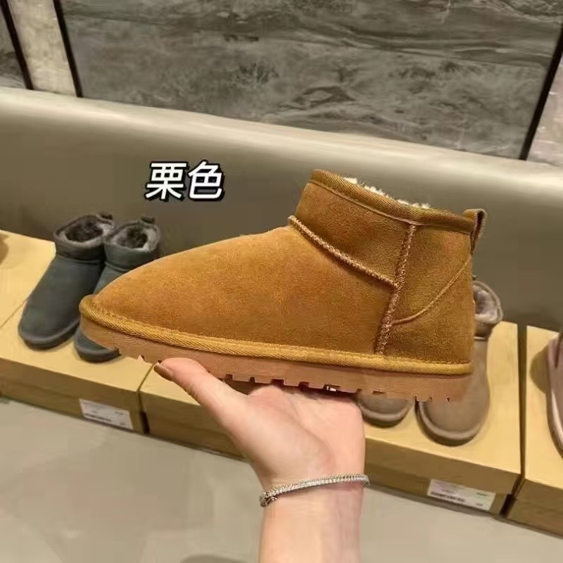 บูทหิมะแบบ UGG สไตล์ขนสัตว์ มีซับขนแกะ เหมาะสำหรับทั้งผู้ชายและผู้หญิง