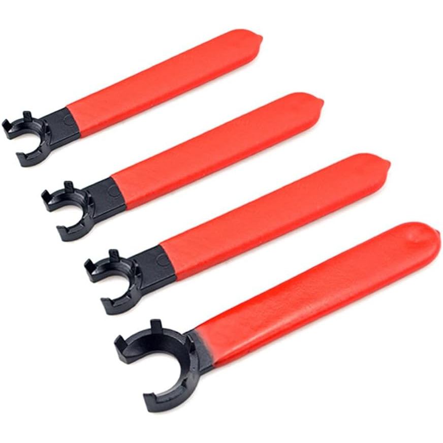 SagaSave 4 ชิ้น Collet Chuck ประแจ Spanner พร้อมลื่นสีแดง, สําหรับ ER Type Shanks Clamping Nut และสก