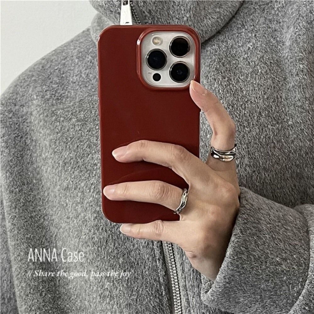 ปีใหม่สีแดงเหมาะสําหรับ Apple 17PROMAX เคสโทรศัพท์หลุมขนาดใหญ่ 16/15/14/13/12/11/XRiPho Soft Case เคสโทรศัพท์
