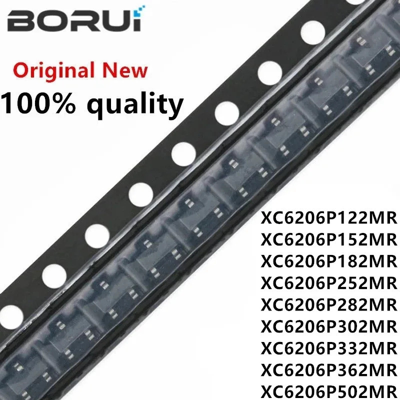 50PCS XC6206P122MR XC6206P152MR XC6206P182MR XC6206P252MR XC6206P282MR XC6206P302MR XC6206P332MR XC6