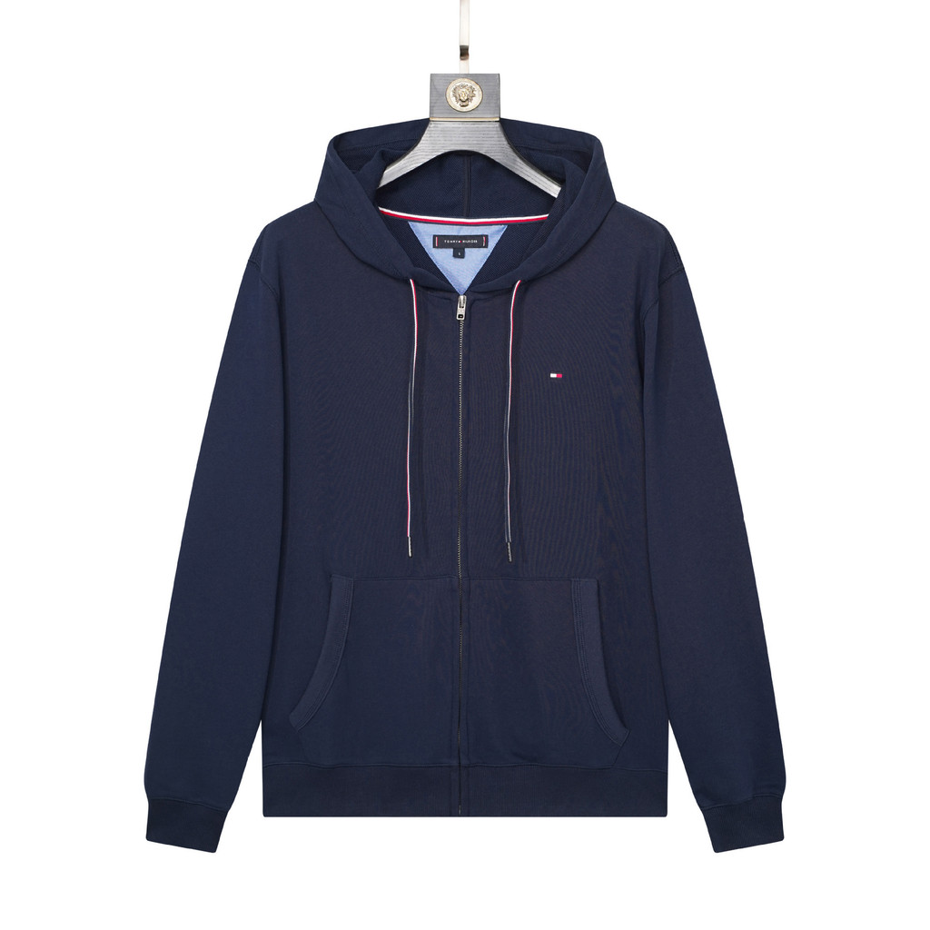 HNSQ Tomm* Autumn and Winter New Sweatshirt Men's Hooded Cardigan Men's Sweatshirt Casual Hooded Shi