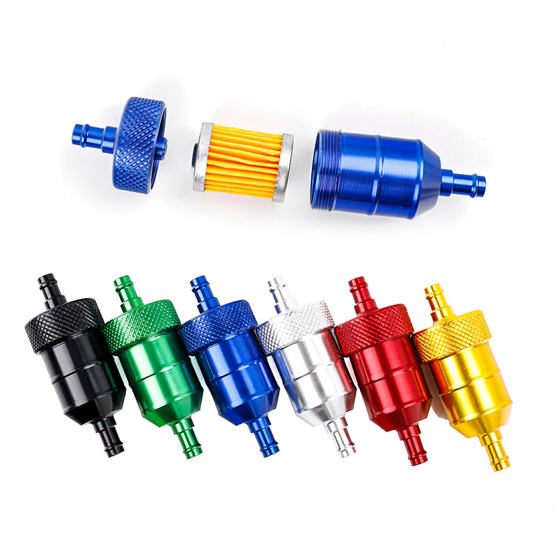 CNC Aluminum Filter Motorcycle Fuel Filter Efficient Filtration Motorbike High Performance Fuel Filt