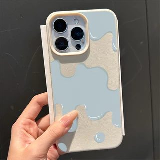 เคสโทรศัพท์หนังนิ่มลายหยดน้ำ เคส IPhone 17 16 15 12 14 13 11 Pro Max 7 8 Plus XS Max XR เคสโทรศัพท์