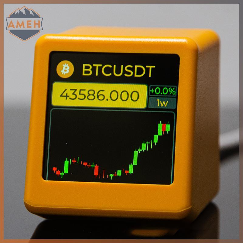 Technicolorepic NerdMiner BitCoin Crypto,หุ้น,อนาคต,อัตราแลกเปลี่ยน,ราคา Tracker Ticker,Time Clock W