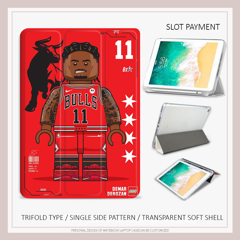 เคส air4/5/6 air7 NBA Chicago Bulls mini4/5/6/7 10.2 gen7/8/9 ใหม่ air pro11 gen10 generation11 A16 