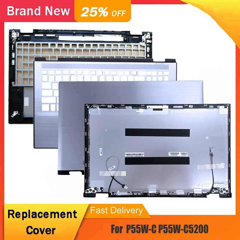 ใหม่สําหรับโตชิบา P55w-c P55w-c5200 Series แล็ปท็อป Lcd ปกหลัง Palmrest Upper ฝาครอบด้านหลังเงิน 13n