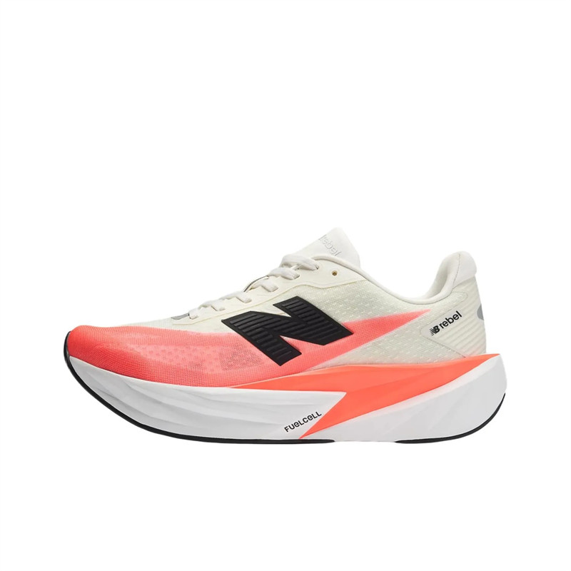 New Balance NB FuelCell Rebel v5 รองเท้าวิ่งน้ําหนักเบาสบาย สีขาวแดง/น้ําเงิน/เขียว MFCXLV5 ข้อเสนอพ