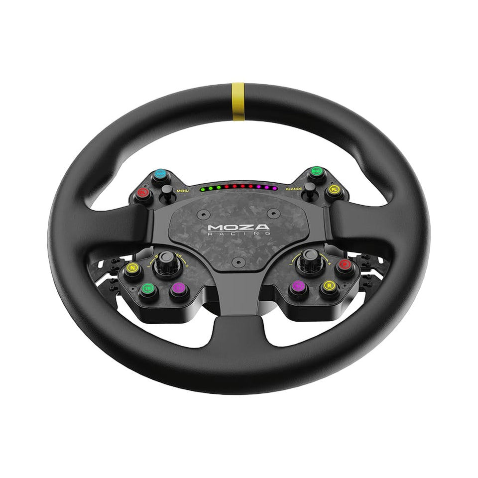 Moza RS V2 Steering Wheel | พวงมาลัย Sim Racing คาร์บอนไฟเบอร์แท้ | ขนาด 13 นิ้ว | รองรับ Moza R5 ขึ้นไป ราคา ถูกที่สุด ดีลบีเคเค แกลเลอรีภาพที่ 4
