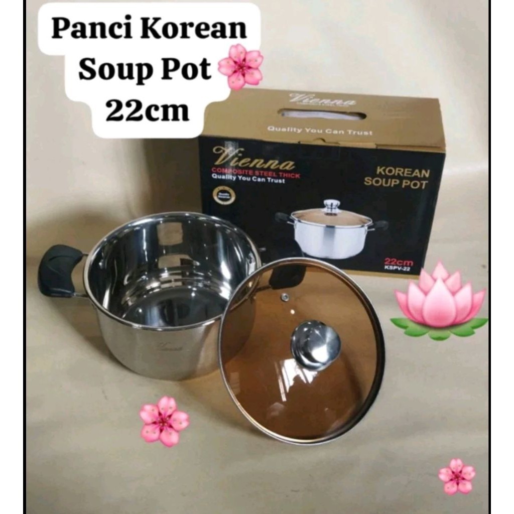VIENNA KOREAN SOUP POT POT 22 & 24 CM SATISFIED THICK ต้นฉบับอย่างเป็นทางการ!