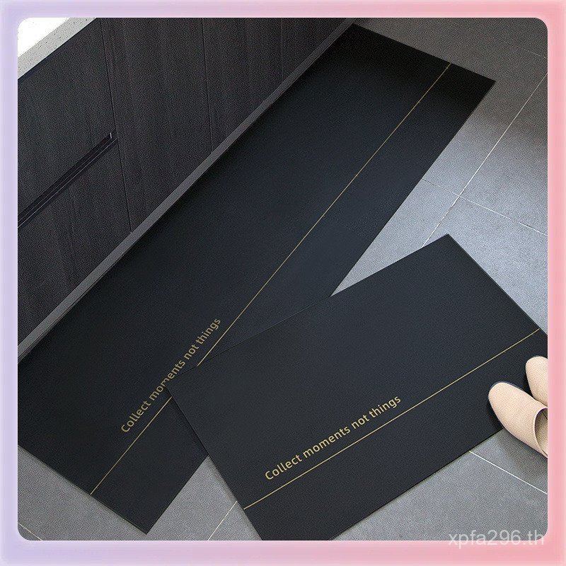 ใส่หนังเสื่อ pvc Simple Doorway กันน้ํา 3YK เท้าห้องครัวน้ํามันหลักฐานในครัวเรือนผ้าปูโต๊ะสามารถตัดส
