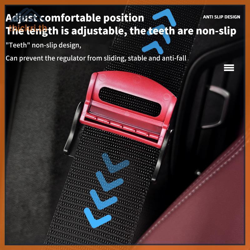 TT ใหม่ 2PCS รถความปลอดภัยเข็มขัดนิรภัยหัวเข็มขัดคลิป Seatbelt Stopper Adjuster คลิปผ่อนคลายไหล่คอสา