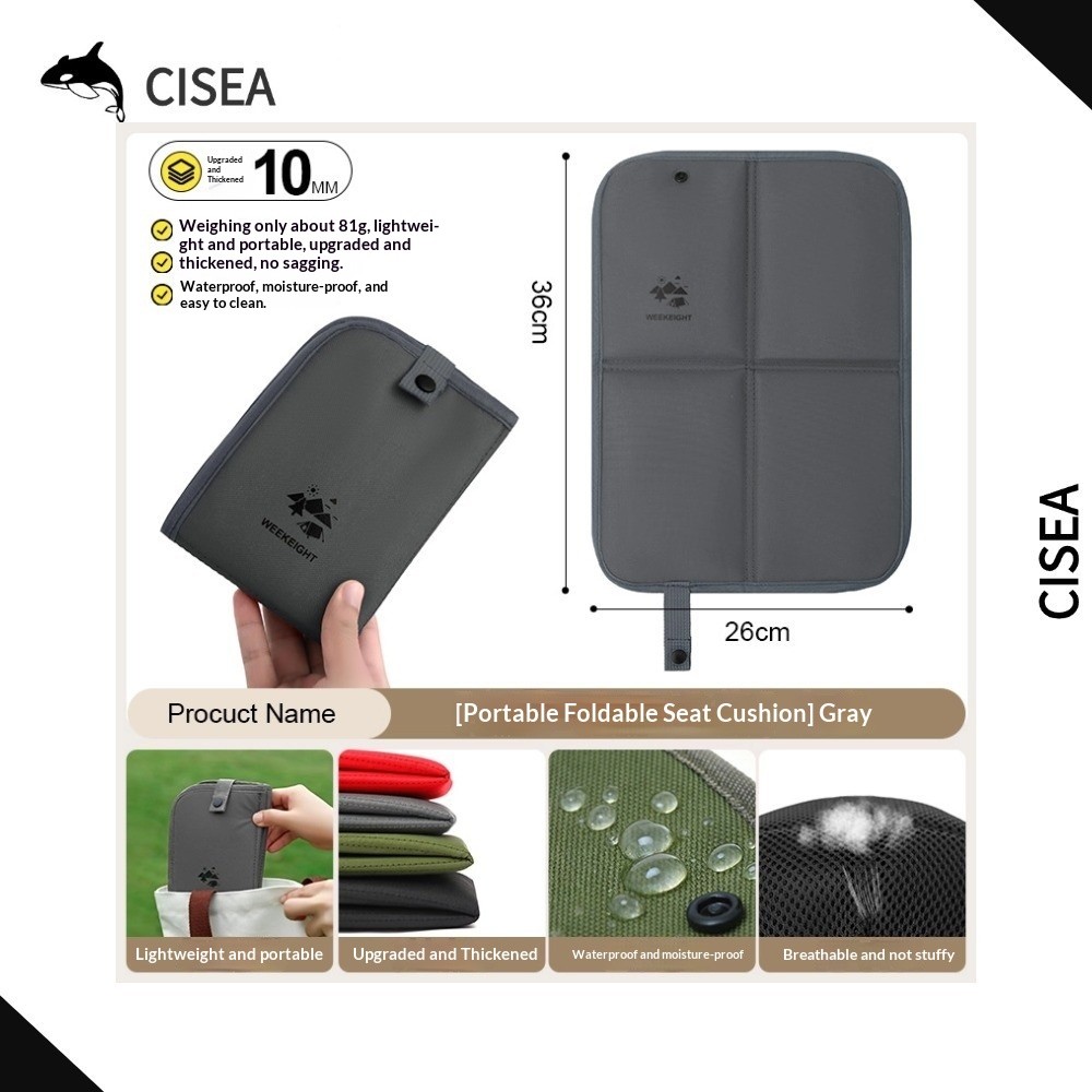 CISEA F432 แผ่นนั่งพับได้ กันน้ำ กันชื้น หนาพิเศษ พกพาสะดวก สำหรับปิกนิก คอนเสิร์ต ตั้งแคมป์ นั่งชายหาด ใช้งานในร่ม-กลางแจ้ง