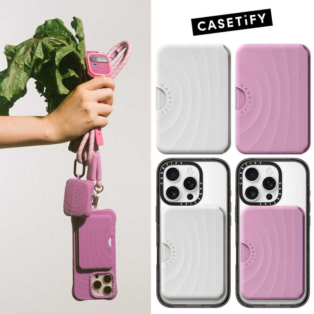 [มาใหม่] คลังสินค้าพร้อม Fast Shipping CASETiFY Boyang Magnetic Card Holder magsafe Fashion Soft Silicone Card Holder White Slim Portable - รูปที่ 2