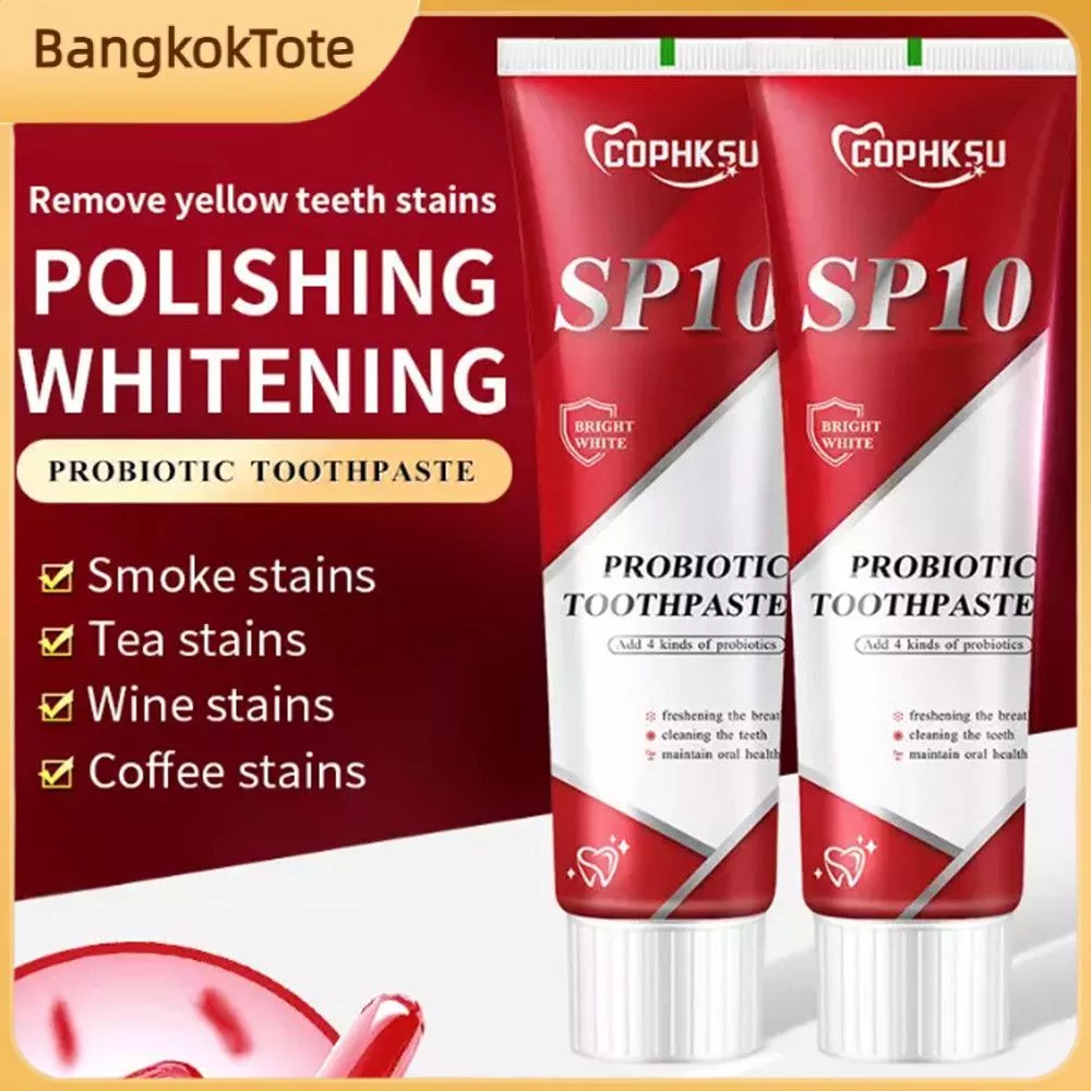 【จัดส่งในพื้นที่】 【ซื้อ 1 แถม 2】ยาสีฟันโปรไบโอติก sp10 ขจัดคราบ ขจัดคราบ ลมหายใจสดชื่น บำรุงช่องปาก