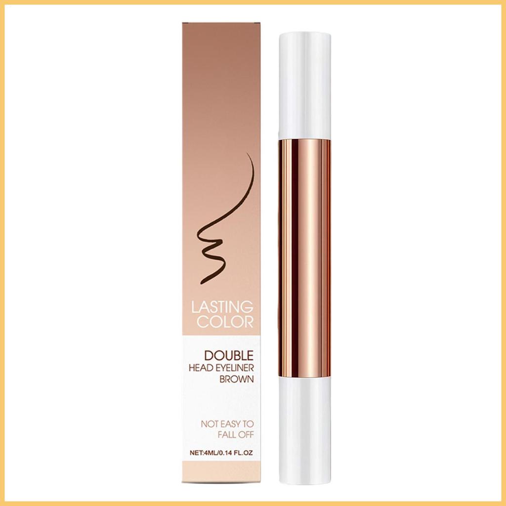 ดินสอ Eye Liner Smudge-Proof Makeup Stamp Double-Ended Waterproof Eye Liner สําหรับมืออาชีพเริ่มต้นแ