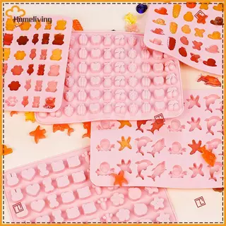 บ้านผสมผลไม้สัตว์ซิลิโคนช็อกโกแลตแม่พิมพ์ปลา Fudge Candy Jelly Mould เรขาคณิตหัวใจเค้กตกแต่งเบเกอรี่ถาดน้ําแข็งของขวัญ TH