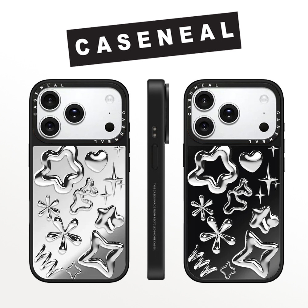 Drop proof CASENEALเคสโทรศัพท์สําหรับiPhone 17ProMax 17pro 17 air 16promax 16 15promax 15 14promax 13 13Promaxเคสแข็งน่ารักโลหะ12 12PromaxกรณีiPhone 11กรณีคุณภาพสูง
