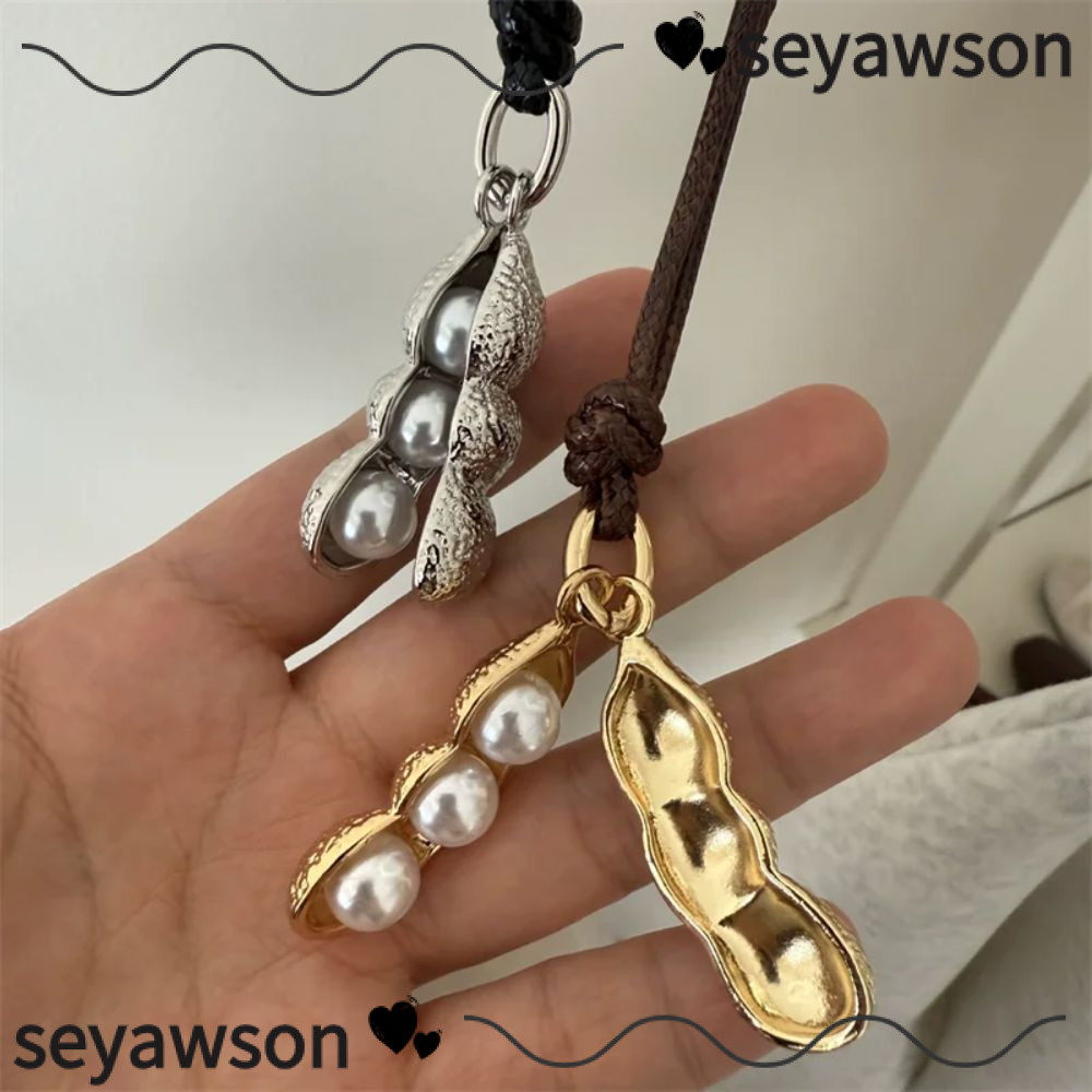 SEYAWSON Pea Pod สร้อยคอลวดลายโลหะผสม ของขวัญที่สวยงามสำหรับคนพิเศษ