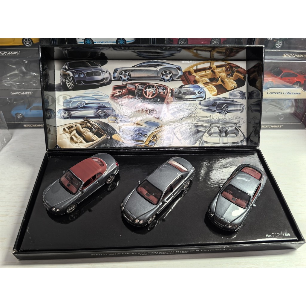 Mini Cut minichamps Bentley Bentley Set Car Model 1: 43 Flying to Mainland GT Very Rare Model Limite
