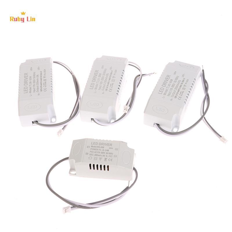 Ruby Lin 1PC สีเดียว LED Driver 8-24w 24-36w 36-50w 40-60w LED คงที่ไดร์เวอร์แหล่งจ่ายไฟ LED Transfo