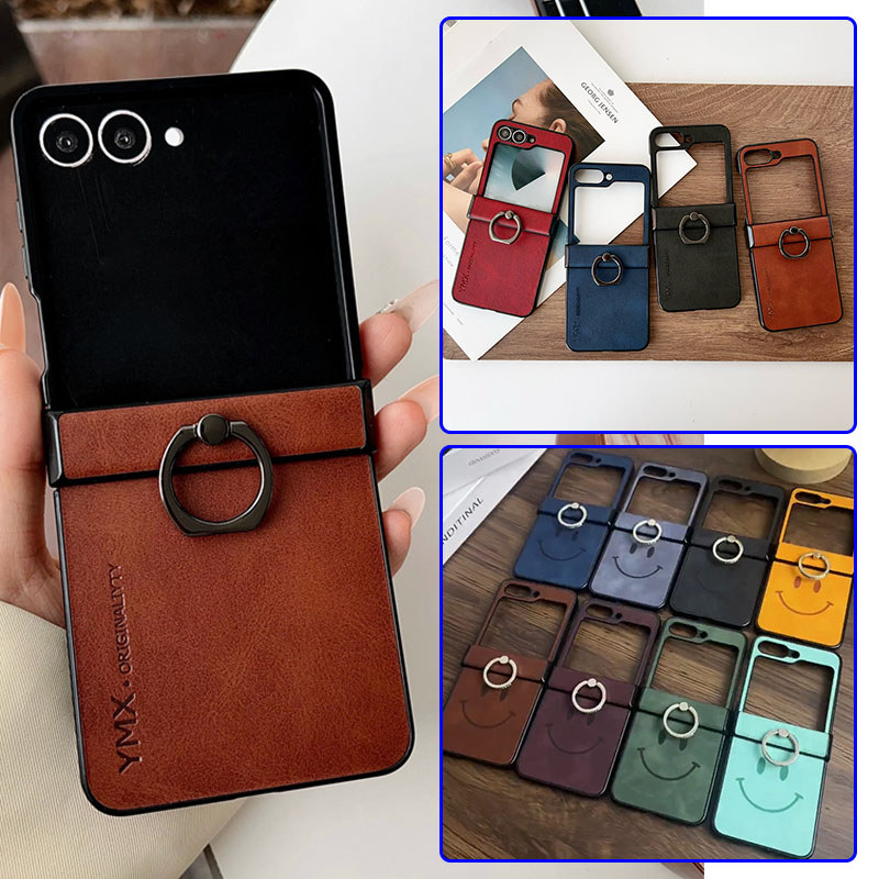 Luxury Smile หนังเคสโทรศัพท์สําหรับ Samsung Galaxy Z Flip 8 Flip 7 FE Z Flip 6 Z Flip 5 Z Flip 4 เต็