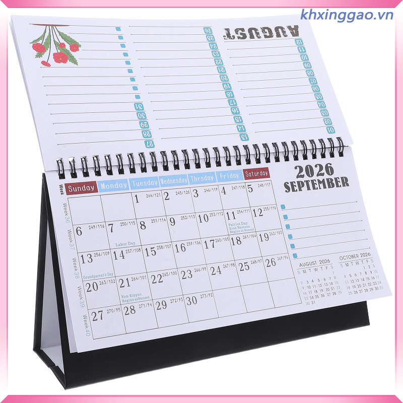 ปฏิทินตั้งโต๊ะ 2026-2027: ขนาดเล็กรายเดือน Planner - Desktop Decor Aesthetic Calendar สําหรับ Office