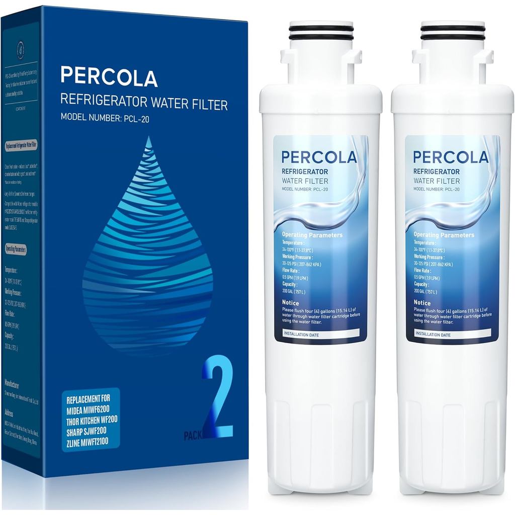 เครื่องกรองน้ํา MIWF6200 เข้ากันได้กับ Sharp® SJWF200, SJG2254FS, Thor Kitchen® WF200, Zline® MIWFT2