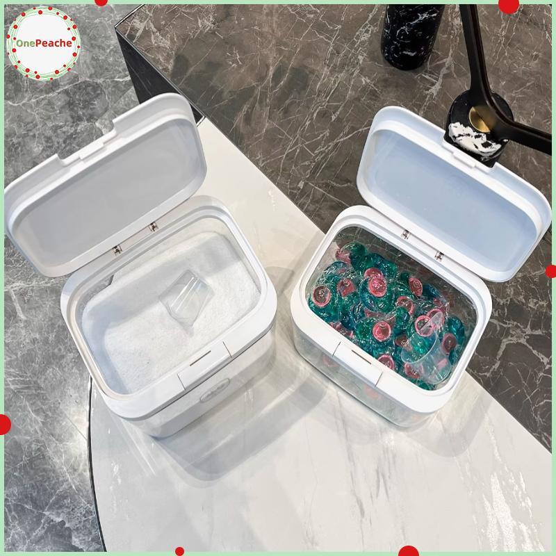 OnePeache Laundry Pod Container, Laundry Pod Holder, Sealed And Automatic Pop-Up, Large Capacity Lau