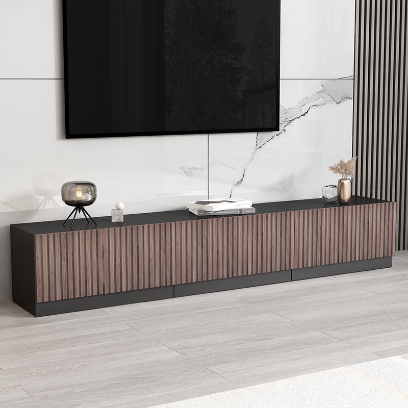 Modern Storage TV Cabinet Floor-Standing Minimalist Retro Black TV Cabinet