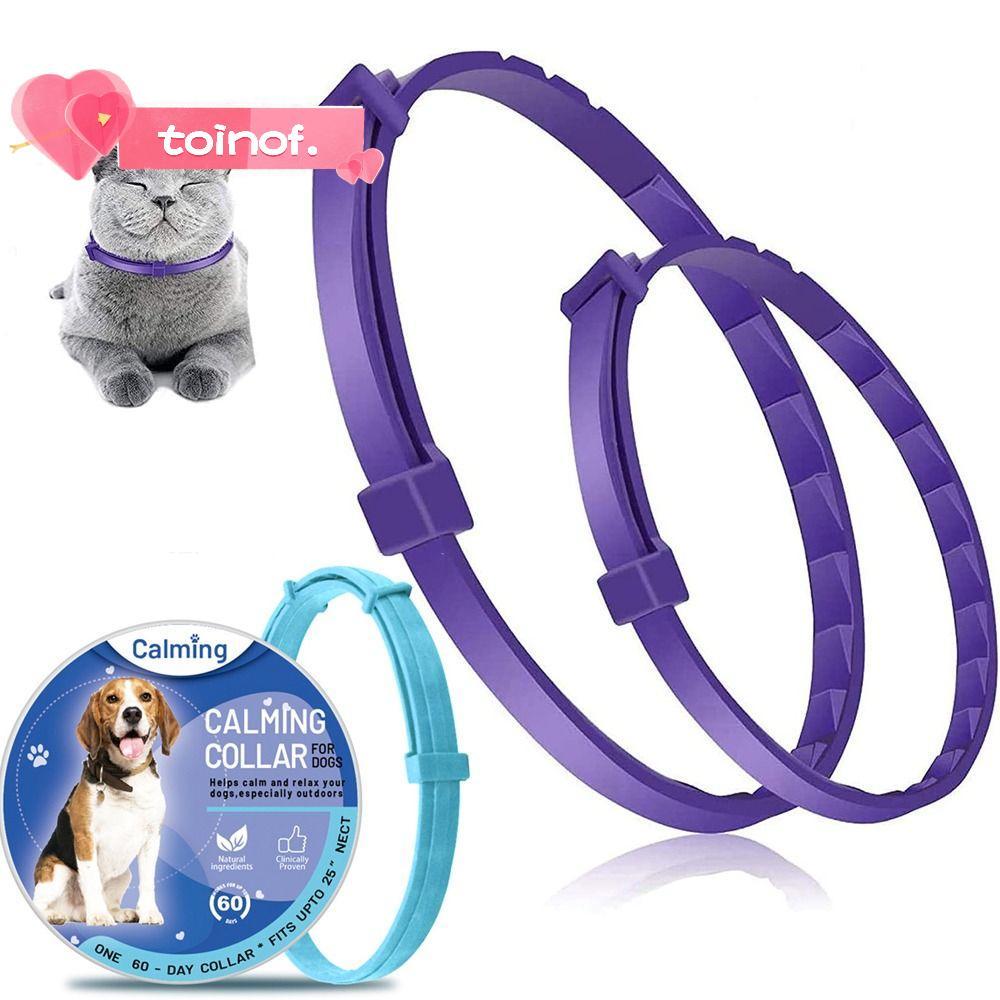 TOINOF สร้อยคอสุนัขแมว Soothing TPR Pacify บรรเทาความวิตกกังวล