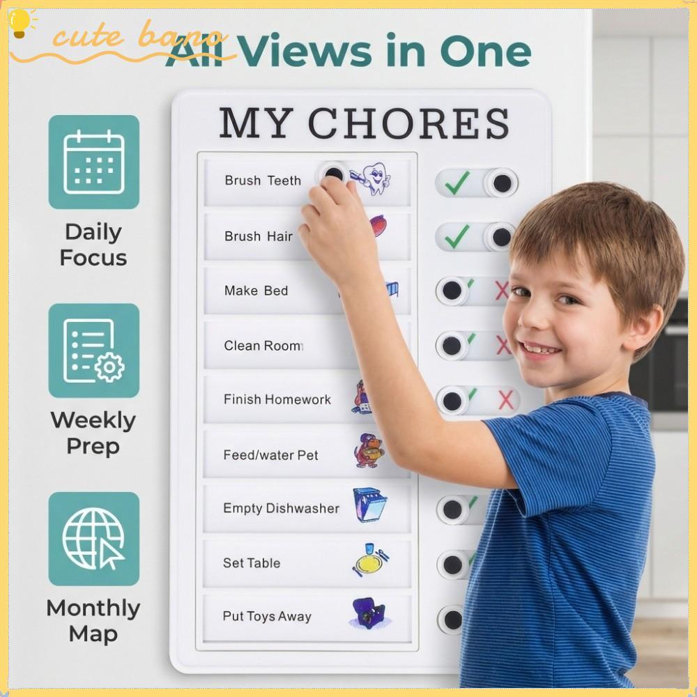 BANO Planner Chore ในครัวเรือน, Multi-format ที่ถอดออกได้ Memo Board, Space-mountable Reusable Multi