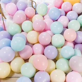 GeeParty ลูกโป่งมาแคร์รอน 5 นิ้ว 10 ชิ้น ยางพาสเทล กลม สำหรับตกแต่งงานแต่งงาน วันเกิด ปาร์ตี้