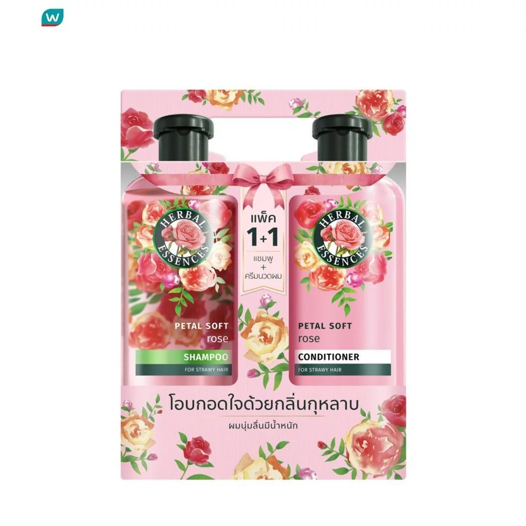 Herbal Essence เฮอร์บัล เอสเซนส์ แชมพู+คอนดิชันเนอร์ โรส เพทัล ซอฟท์ 400 มล.แพคคู่