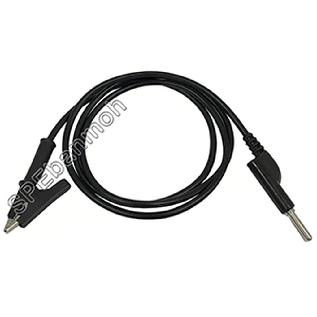 BNN-W-500 สายเซฟตี้เทส พร้อมปากคีบ (Safety Test Lead) 1.5 Sq.mm. 1M 19A สีดำ (Black)