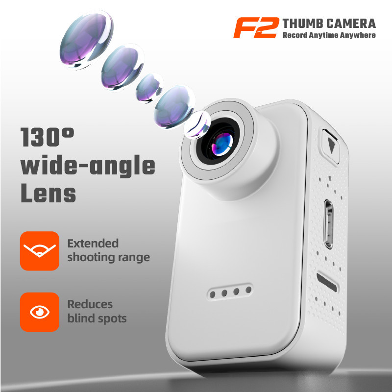Kamera F2 Mini Thumb กล้อง 1080P เครื่องบันทึกวิดีโอดิจิตอลแบบพกพา 1.47 นิ้วหน้าจอ Sesuai Utk จักรยาน Selfie Vlog