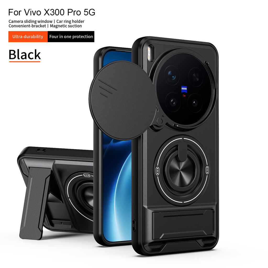 สําหรับ Vivo X300 PRO 5G ขาตั้งแม่เหล็กสไลด์ป้องกันกล้องสําหรับ Vivo V50 V60 Lite X200 FE เกราะกันกระแทกฝาครอบโทรศัพท์