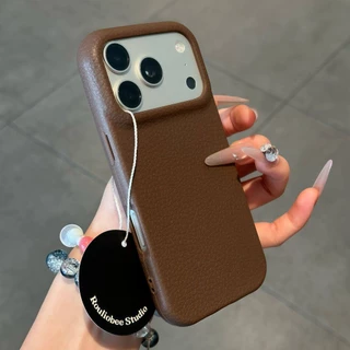 หรูหราหนังเคสโทรศัพท์สําหรับiPhone 17 Pro Max 17 Air 16 Plus 15 14 13 12 11 Pro MaxกันกระแทกSoft TPU Cover Shell