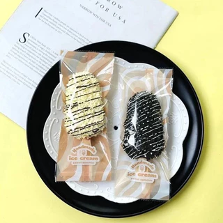 HOME 100 ชิ้นไอศกรีมโปร่งใสถุงปิดผนึกเครื่องโฮมเมด Popsicle ถุงพลาสติก Handmade ไอศกรีม Paing กระเป๋า
