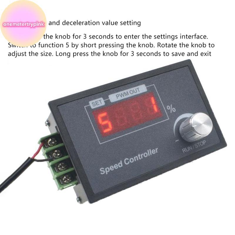 ONEPINK DC6-60V PWM ตัวควบคุมความเร็วมอเตอร์พร้อมการควบคุมลูกบิด Encoder ความถี่ที่ปรับได้สําหรับตัวควบคุมมอเตอร์