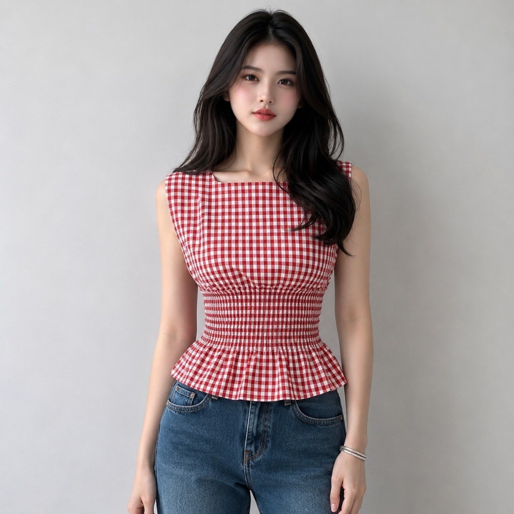 เสื้อเชิ้ตผู้หญิง WAIST TOP เสื้อเชิ้ตสไตล์เกาหลี