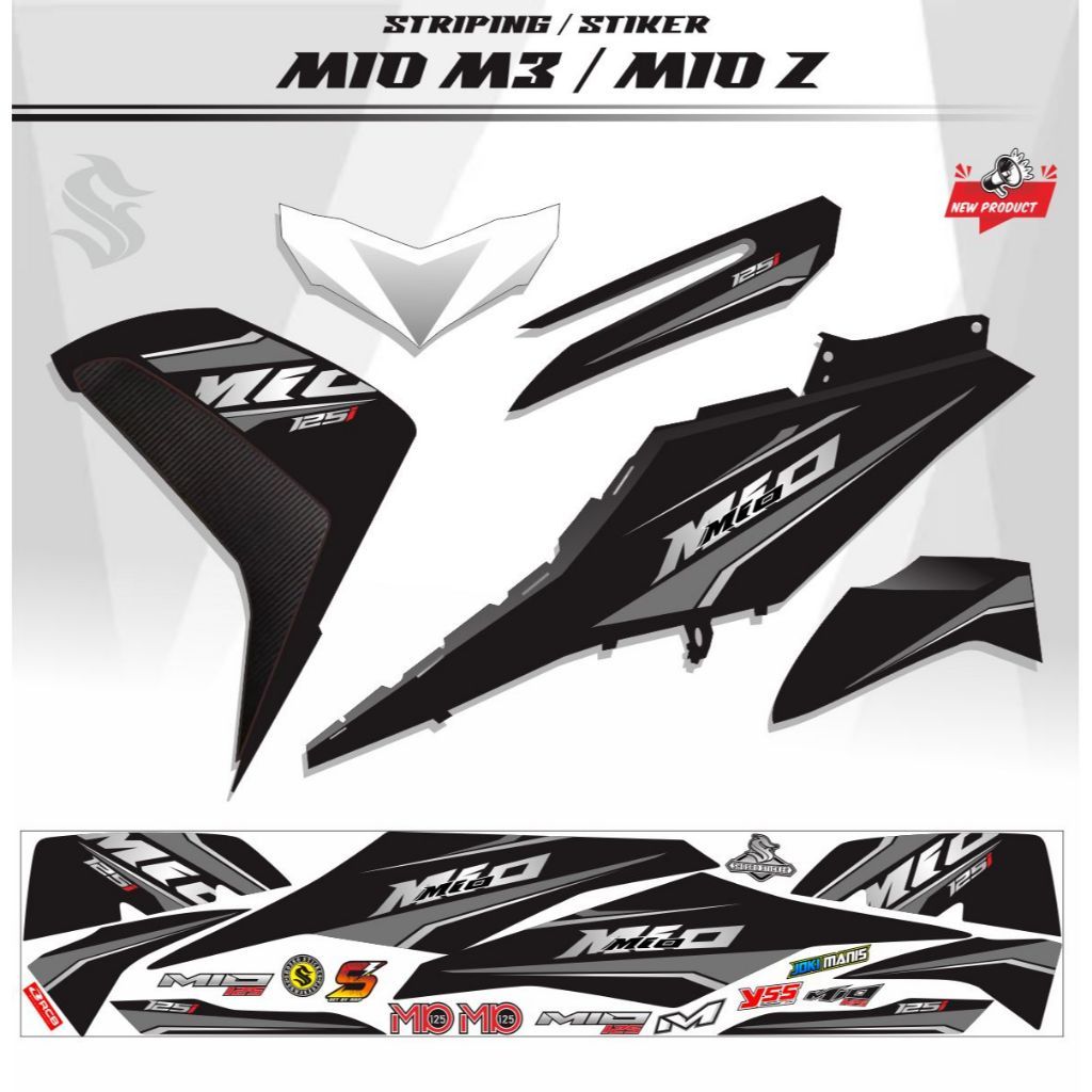 สติ๊กเกอร์ MOTIF สติ๊กเกอร์ VARIATION MIO Z MIO M3 STRIPING MIO M3 สติ๊กเกอร์