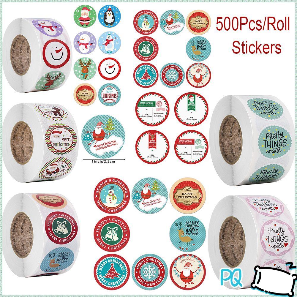 PQ 500 ชิ้น/ม้วนกาวป้ายซองจดหมายบรรจุภัณฑ์ของขวัญตกแต่งเบเกอรี่ป้าย Sticky Note งานแต่งงานตกแต่ง Mer