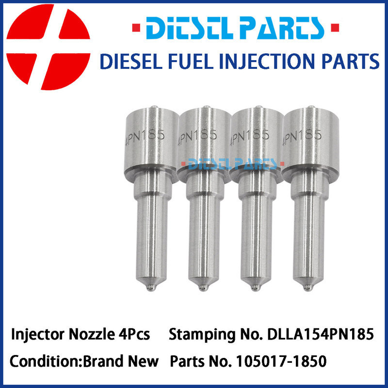 เคล็ดลับหัวฉีดหัวฉีดน้ํามันเชื้อเพลิง 4 ชิ้น 105017-1050 DLLA154PN185 สําหรับ ISUZU N Series 4HG1 10