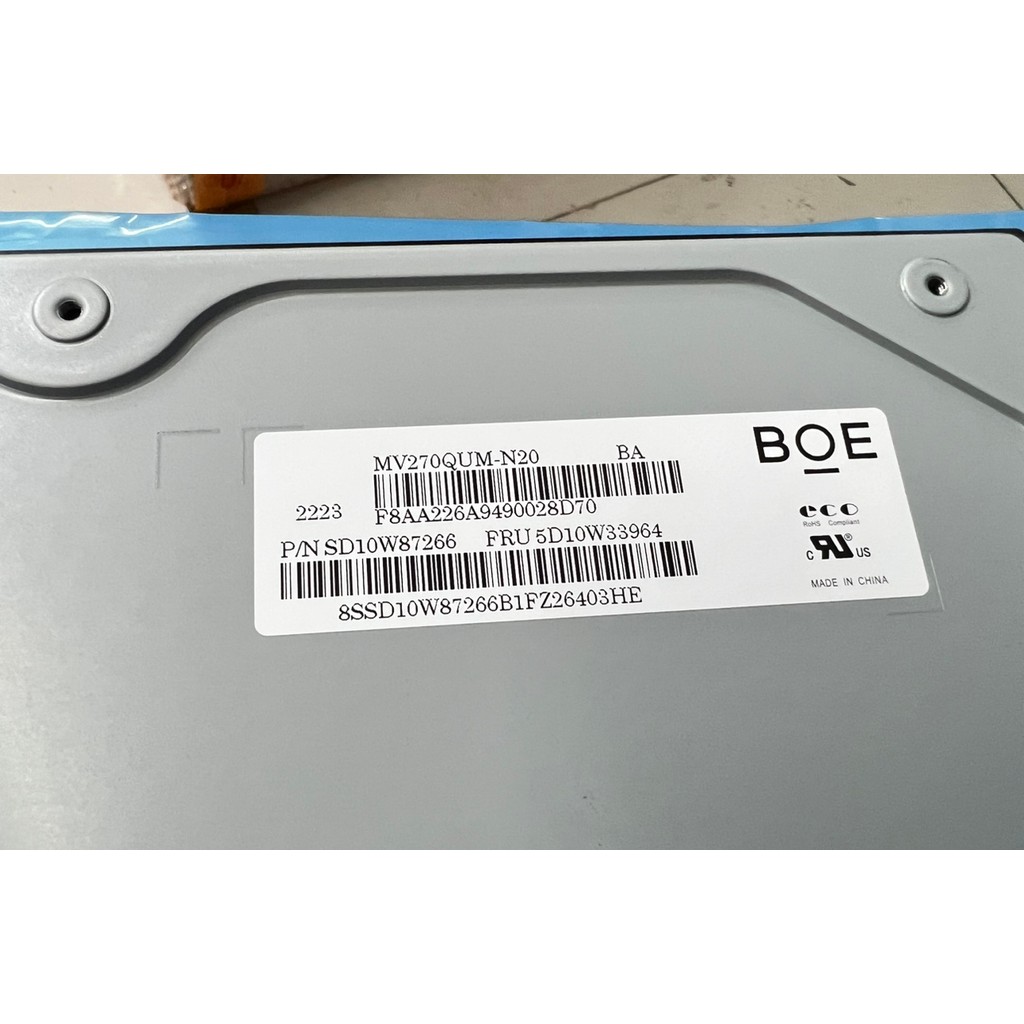 หน้าจอ 4K ใหม่ล่าสุด MV270QUM-N20/N50/N40 LM270PF1L01 LM270WR3-SSA1/SSC1